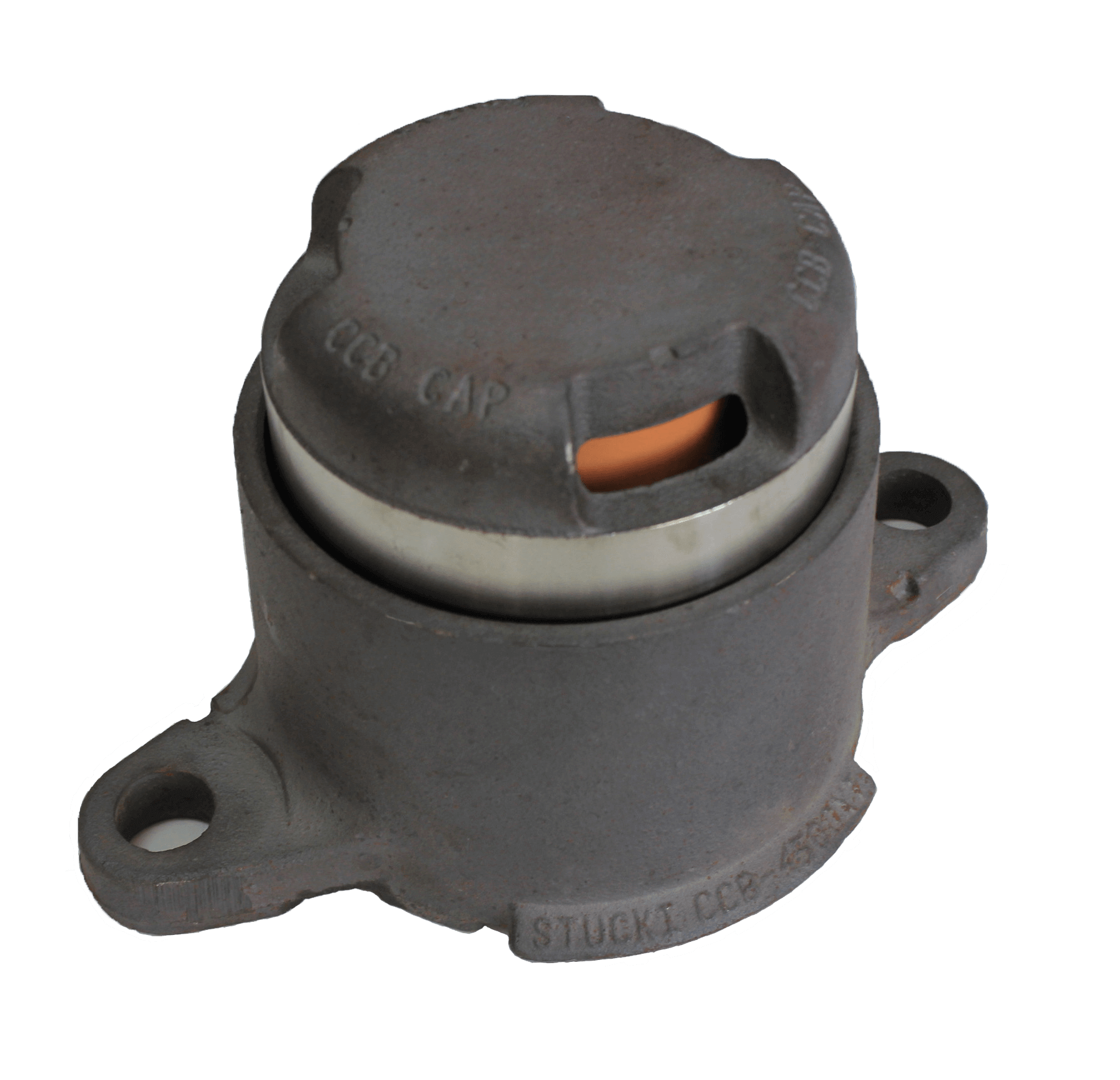 It is a compact side bearing with a resilient elastomeric element in the form of a hollow cylinder. This side bearing has an extended travel (preload) – app. 16 mm due to which it may successfully applied on railcars with a truck-center spacing over 14 m. This model may be equipped with resilient blocks with a 4500, 5400 or 6000 lb preload which allows using the side bearing on railcars with the car body weighted over 9.6 tonne.