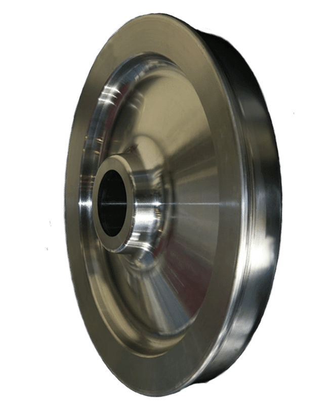The wear-resistant wheel profile is developed in the Institute of Technical Mechanics of the National Academy of Sciences of Ukraine specifically for its application in the bogies subjected to complex modernization. Due to the application of this profile, wheel flange wear is reduced more than two times.